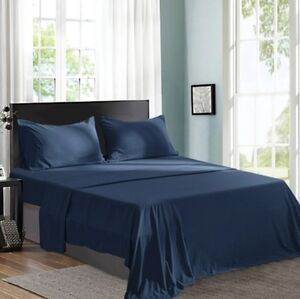Subrtex 4-Piece Basic Bed Sheets Set, Deep Pocket Bedding Essentials Full Size